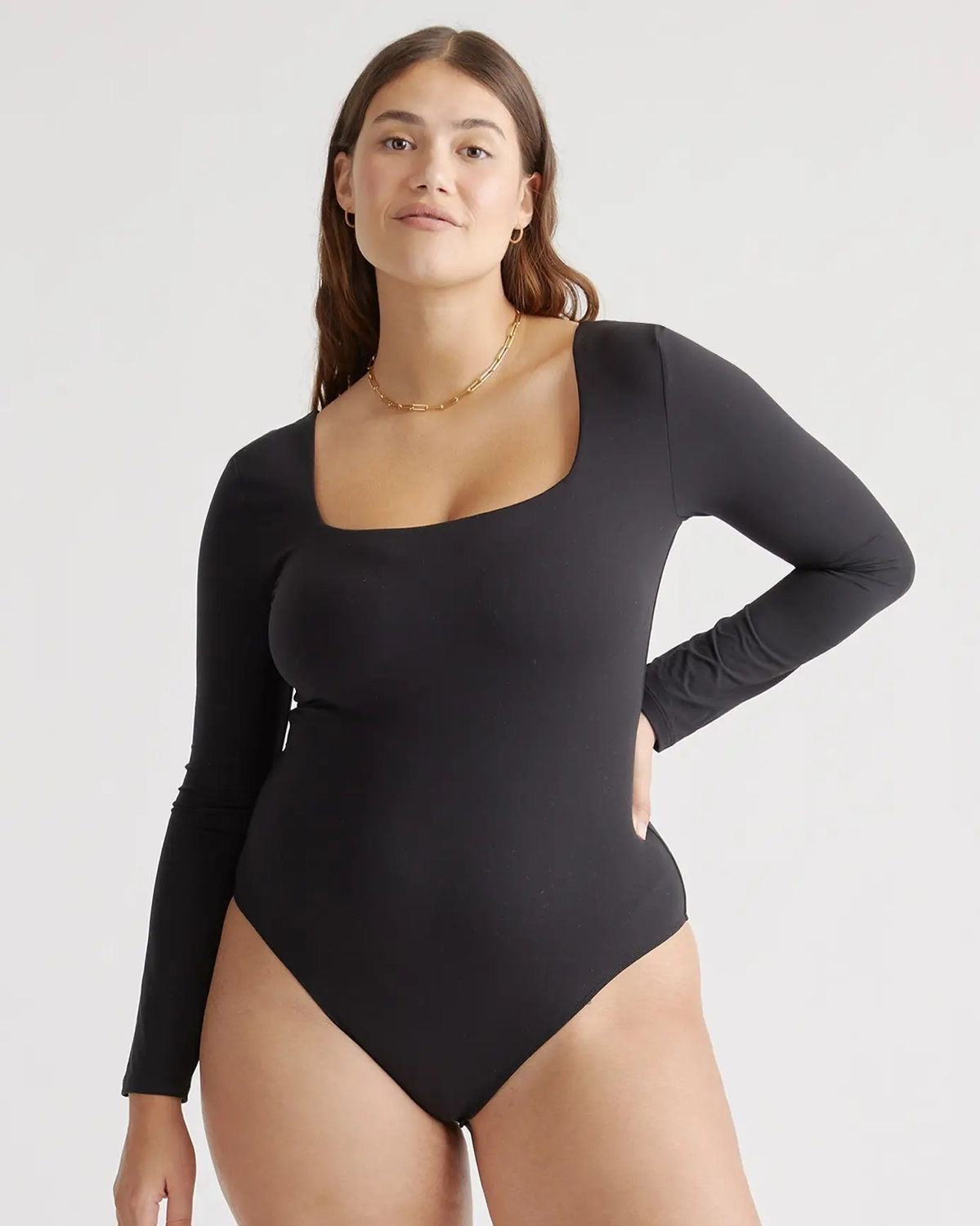 Body talla grande básico manga larga
