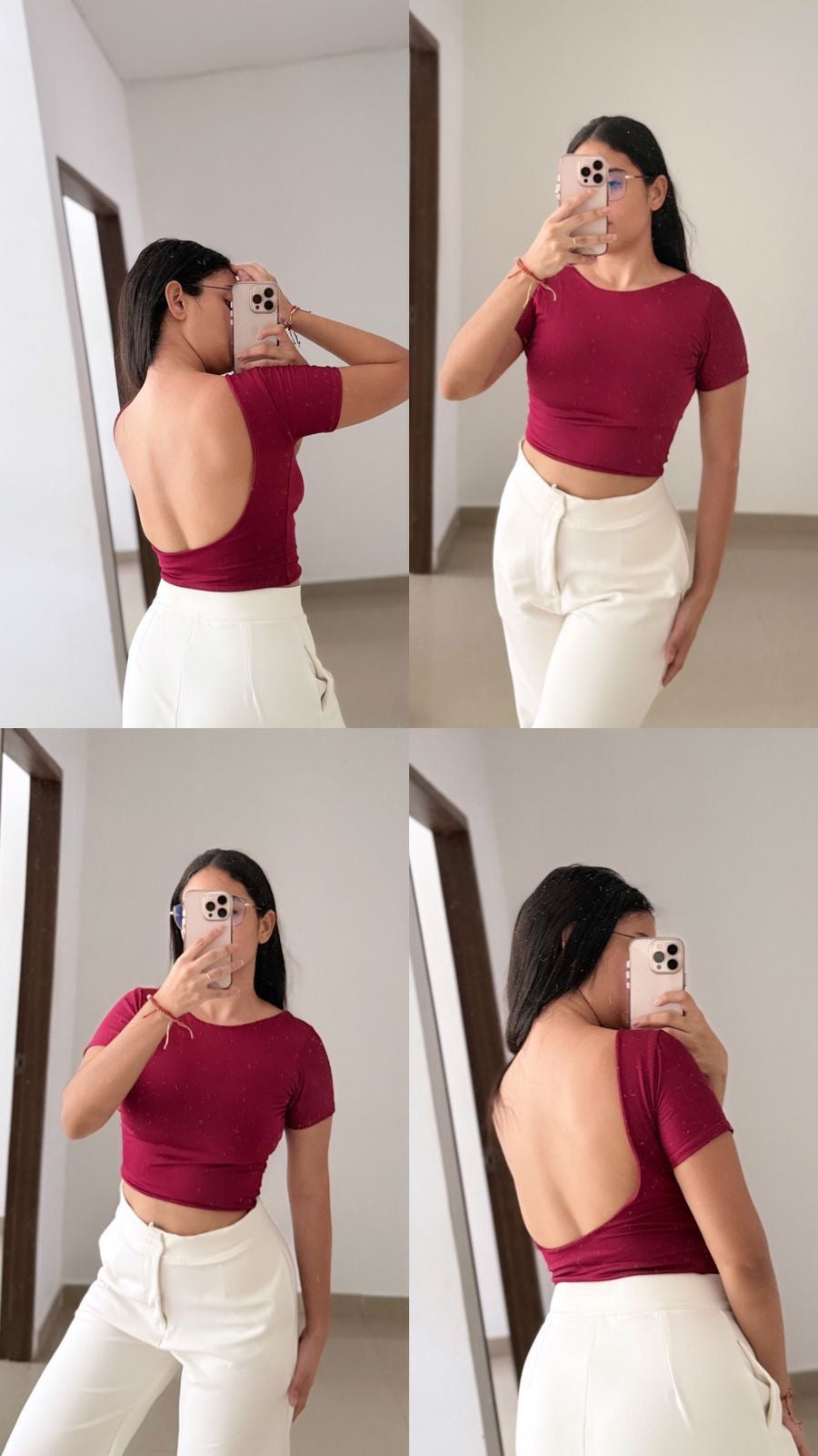 Blusa espalda escotada