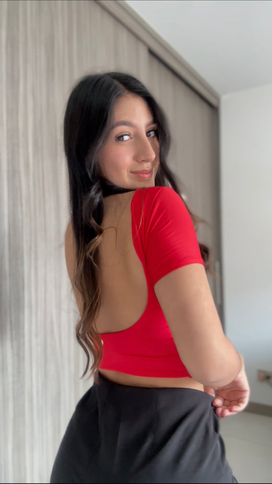 Blusa espalda escotada