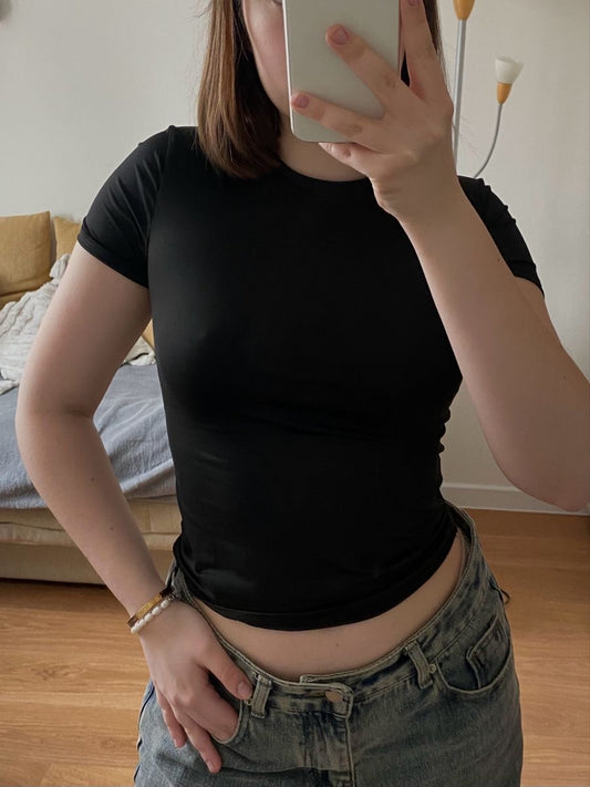 Blusa básica sin escote
